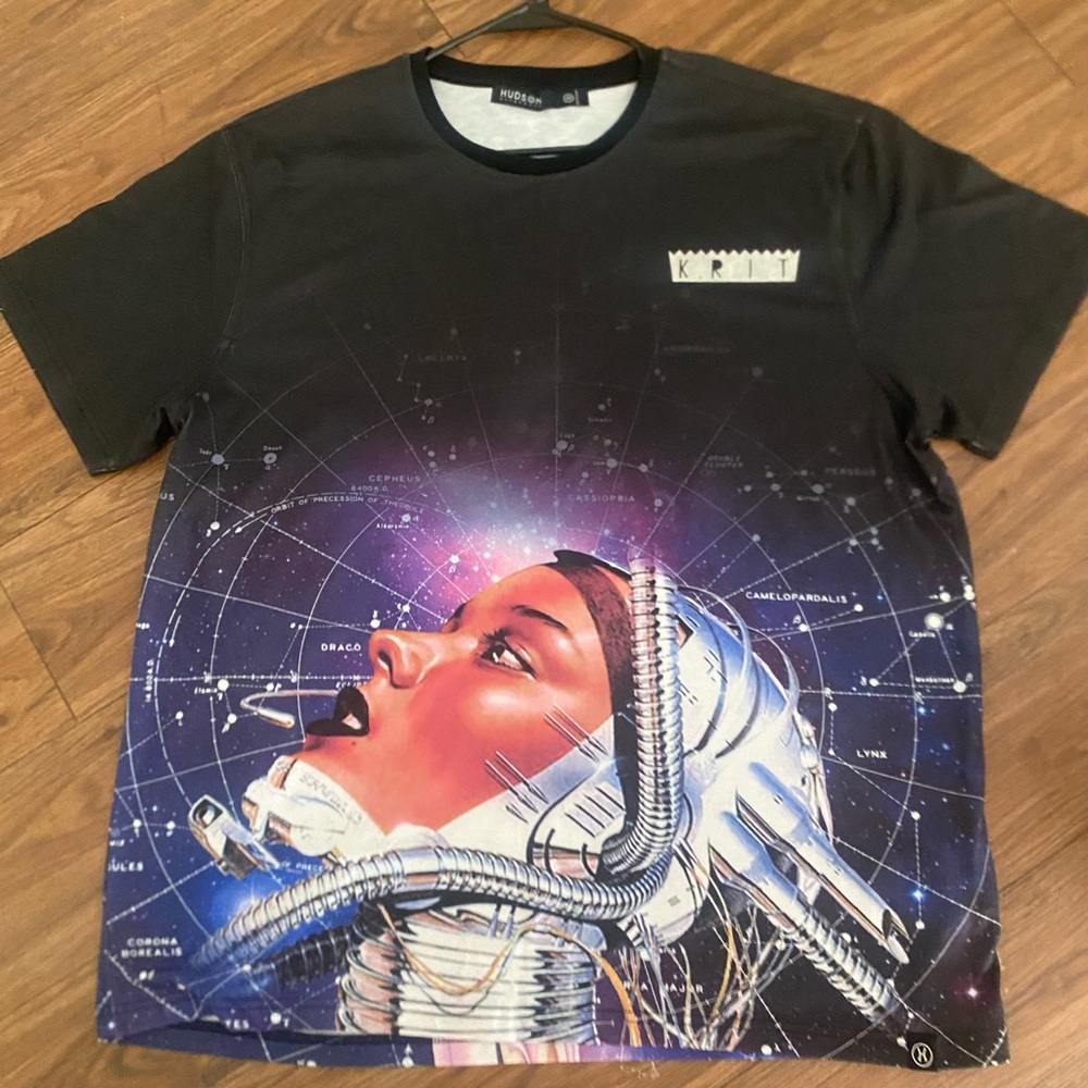 Hudson Outerwear KRIT Sci-Fi Graphic Black T Shirt Mens 2X